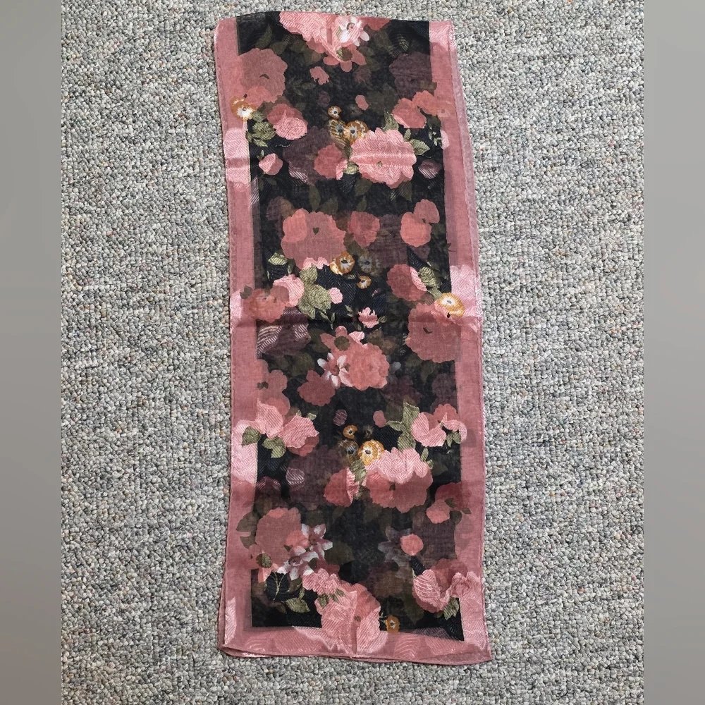 Bloomingdale's Semi-Sheer Floral Oblong Scarf